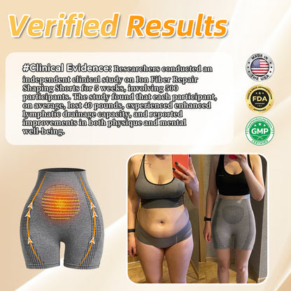 【Official Brand Store】🔥𝐏𝐄𝐀𝐑𝐋𝐌𝐎𝐎𝐍® Ion Shaping Shorts, Breathable Comfort Fabric With Tourmaline. Restore Your Perfect Figure And Address Health Issues🔥