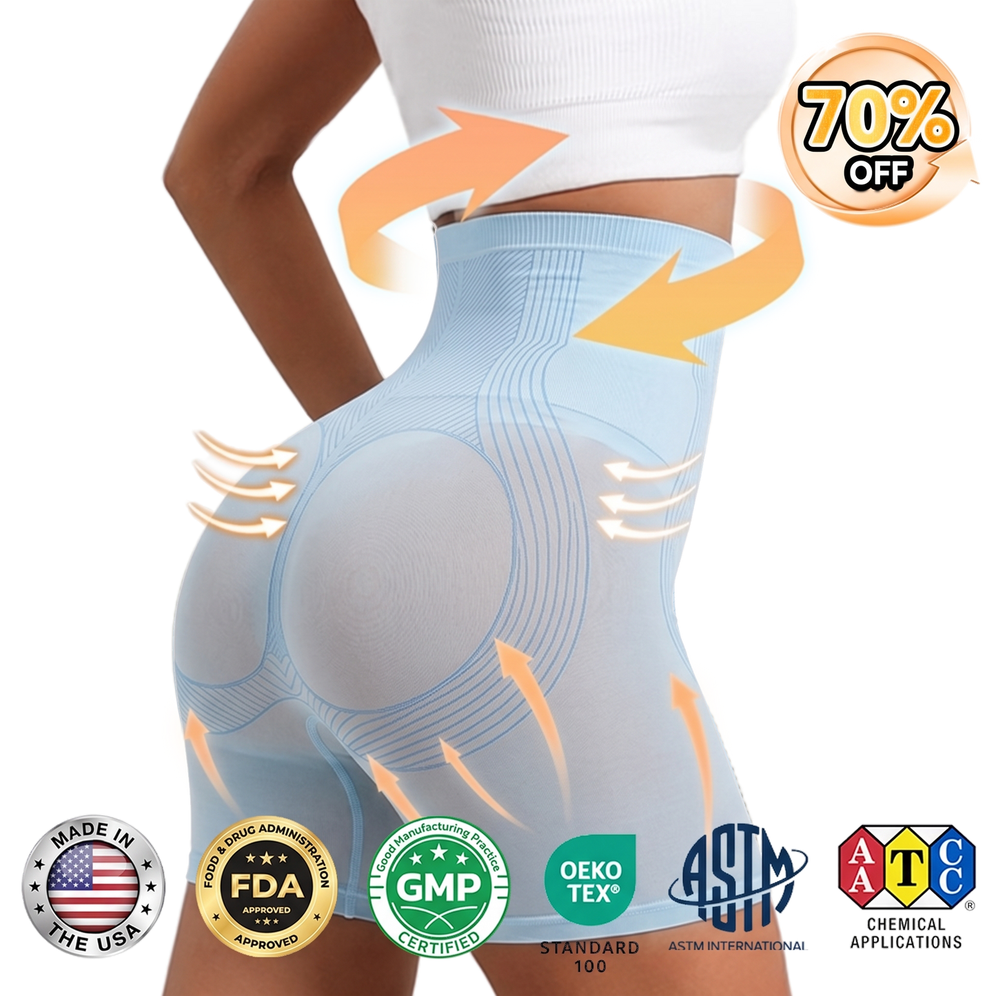 【Official PEARLMOON® Store】💖 PEARLMOON® Cooling Ion Shaping Shorts — Breathable Tourmaline-Infused Fabric for Waist Support, Smoother Curves & All-Day Comfort