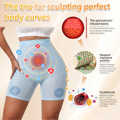 【Official PEARLMOON® Store】💖 PEARLMOON® Cooling Ion Shaping Shorts — Breathable Tourmaline-Infused Fabric for Waist Support, Smoother Curves & All-Day Comfort